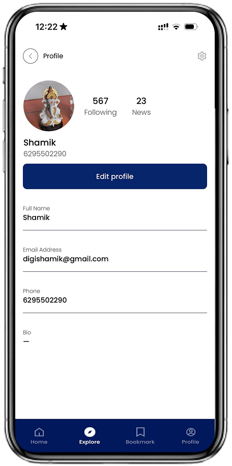 60Sec app interface